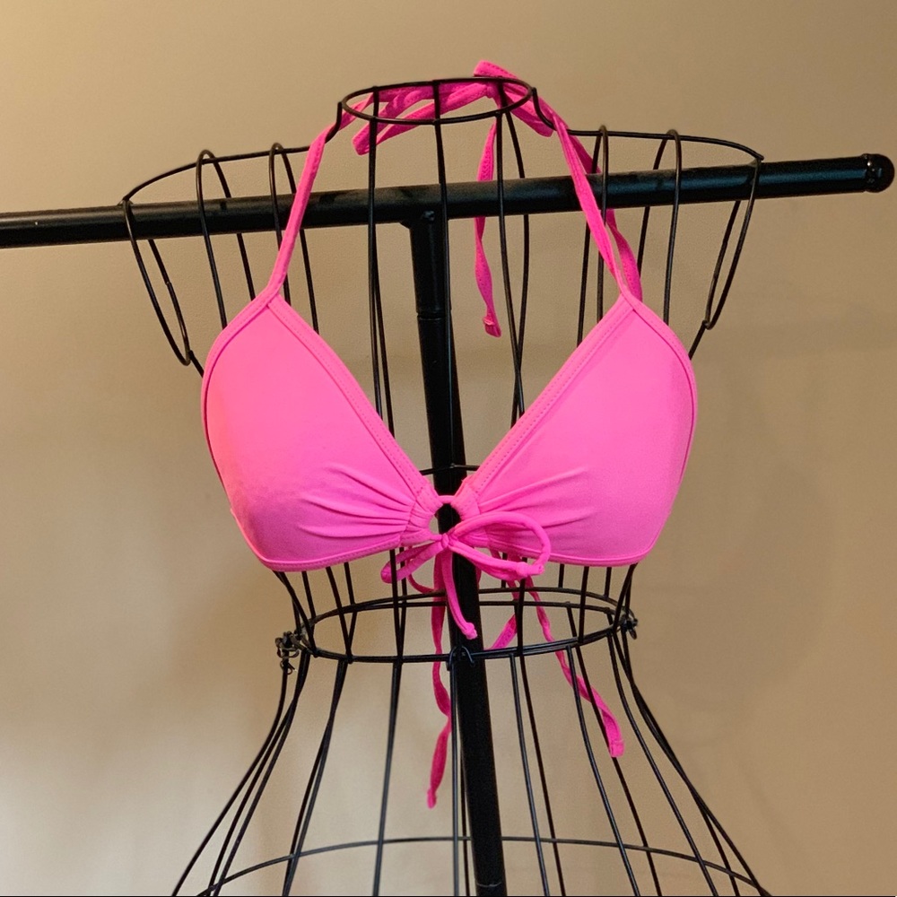 Pink bikini top